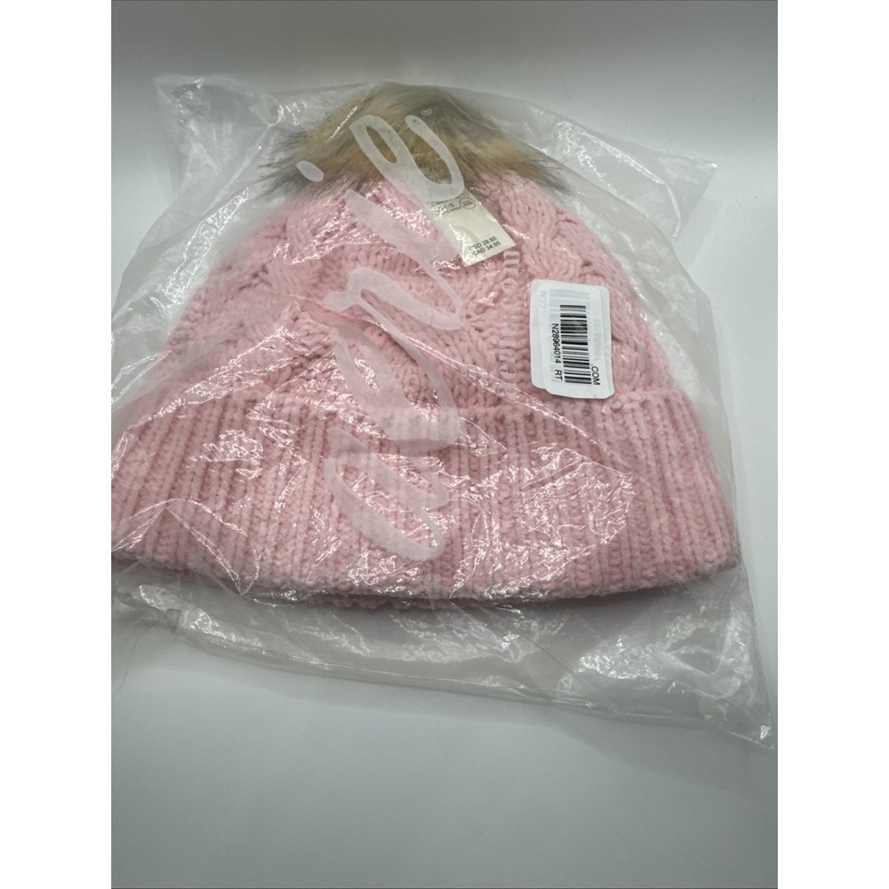 Aerie Pink Knit Pom Beanie #896